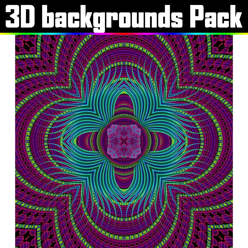 Backgrounds Asset Pack - Psychedelic Art Graphic Assets