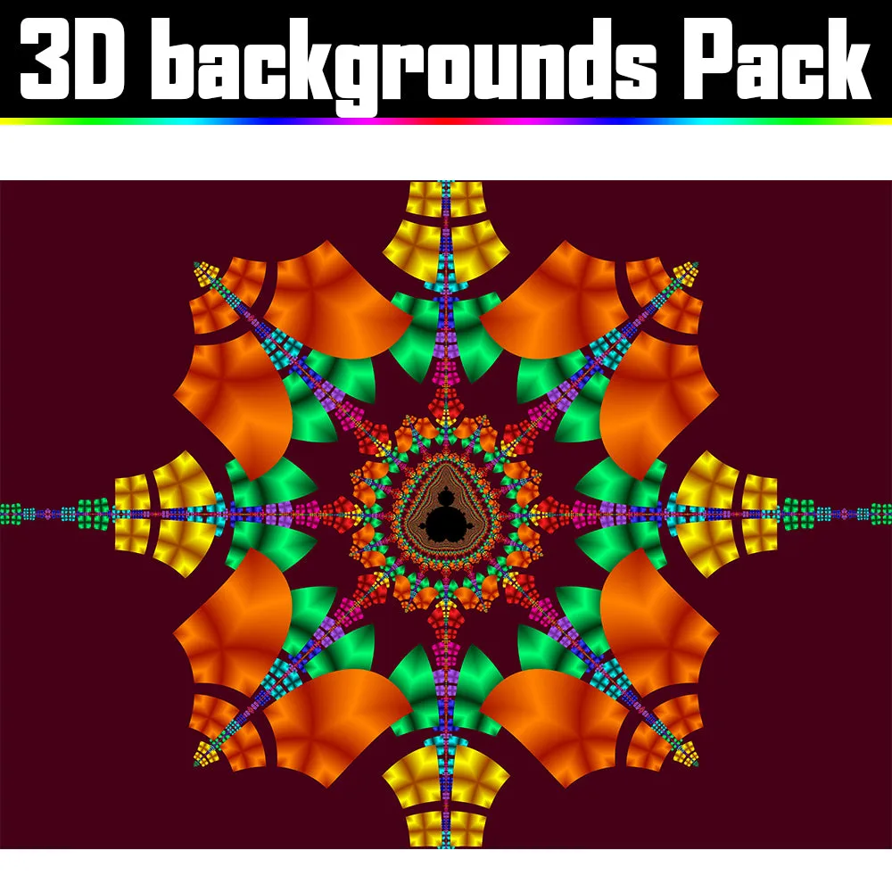 Backgrounds Asset Pack - Psychedelic Art Graphic Assets