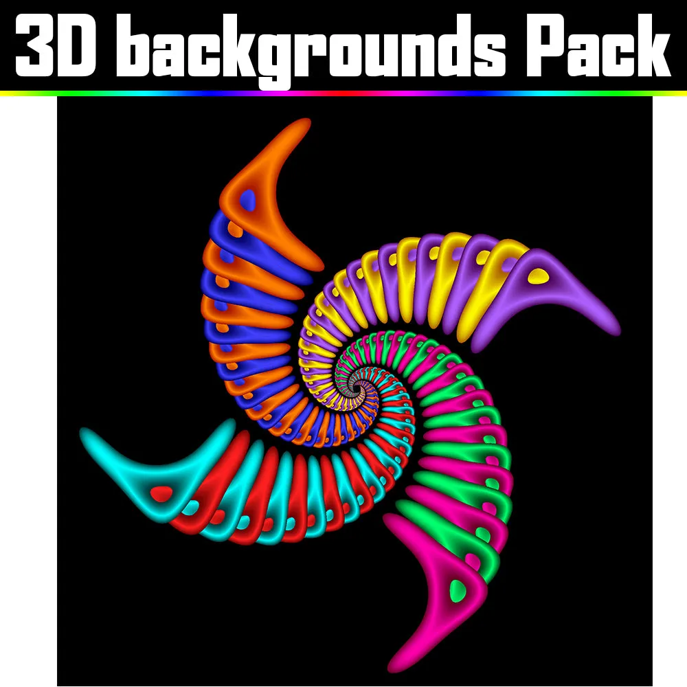 Backgrounds Asset Pack - Psychedelic Art Graphic Assets