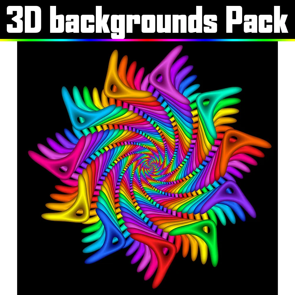 Backgrounds Asset Pack - Psychedelic Art Graphic Assets
