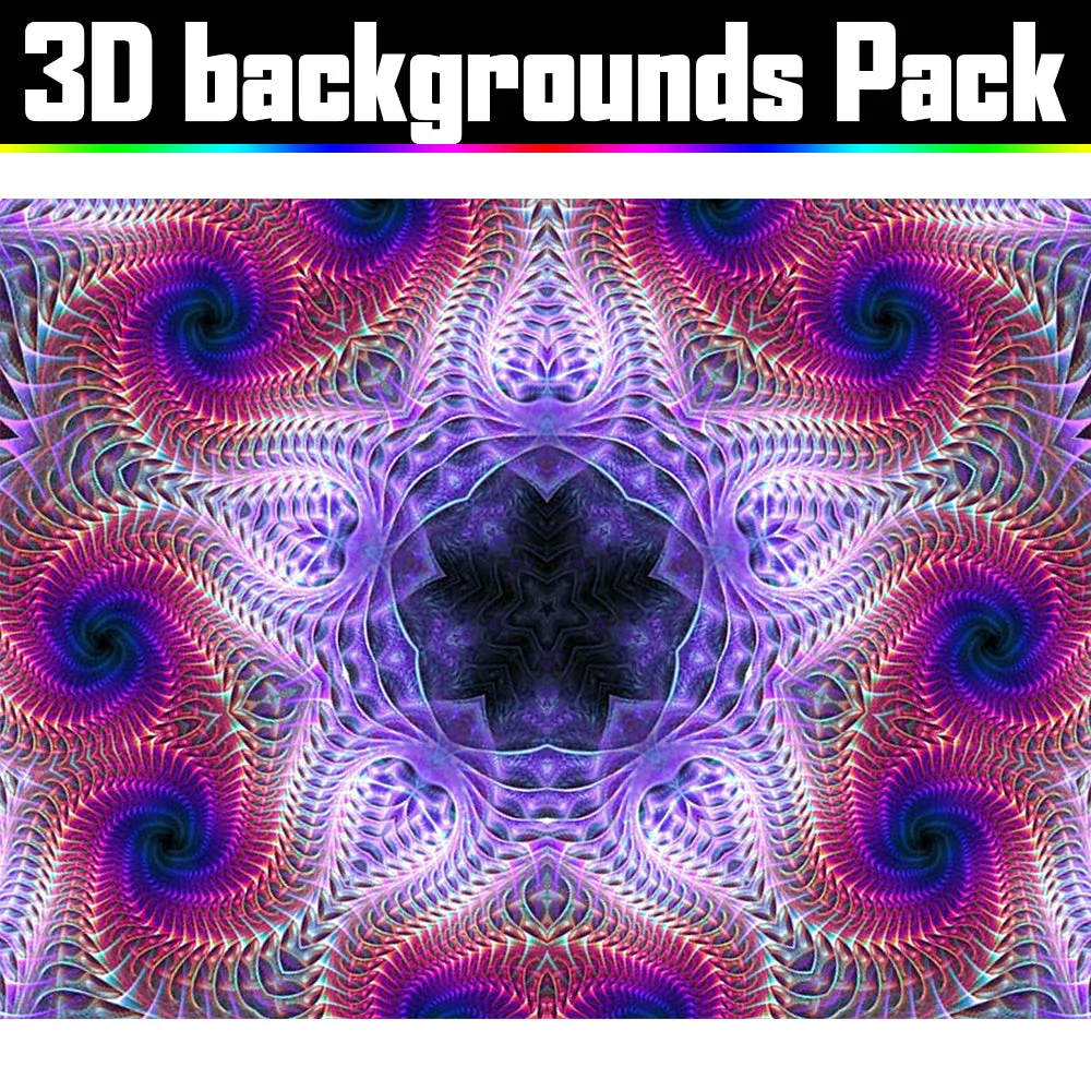 Backgrounds Asset Pack - Psychedelic Art Graphic Assets