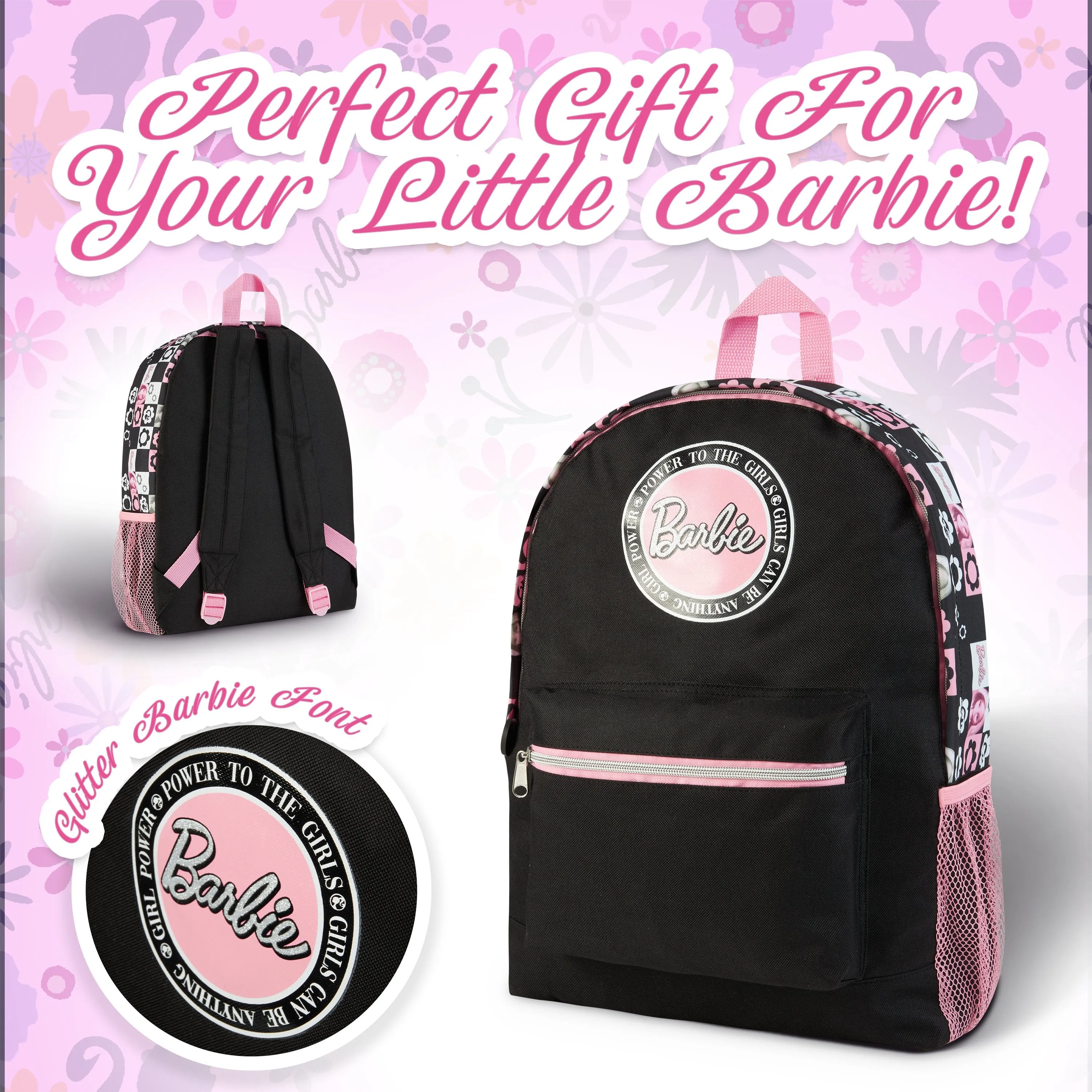 Barbie School Bag, School Backpack, Rucksack for Sport, Travel, Gifts for Girls