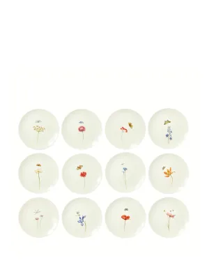 Bloom ceramic dessert plates (set of 12)