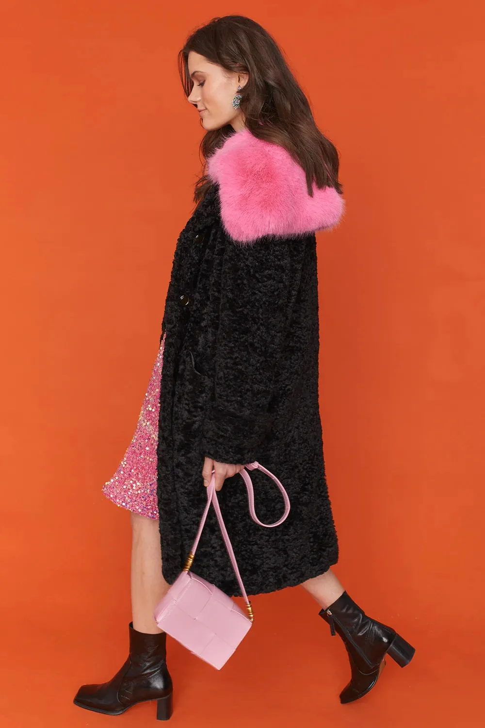 Buy Me Fur - Pink Grape Skin Eco Leather Bag