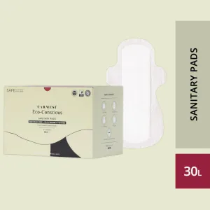 Carmesi Eco-Conscious - Sanitary Pads for Rash-Free   Eco-Friendly Periods (30 Large)