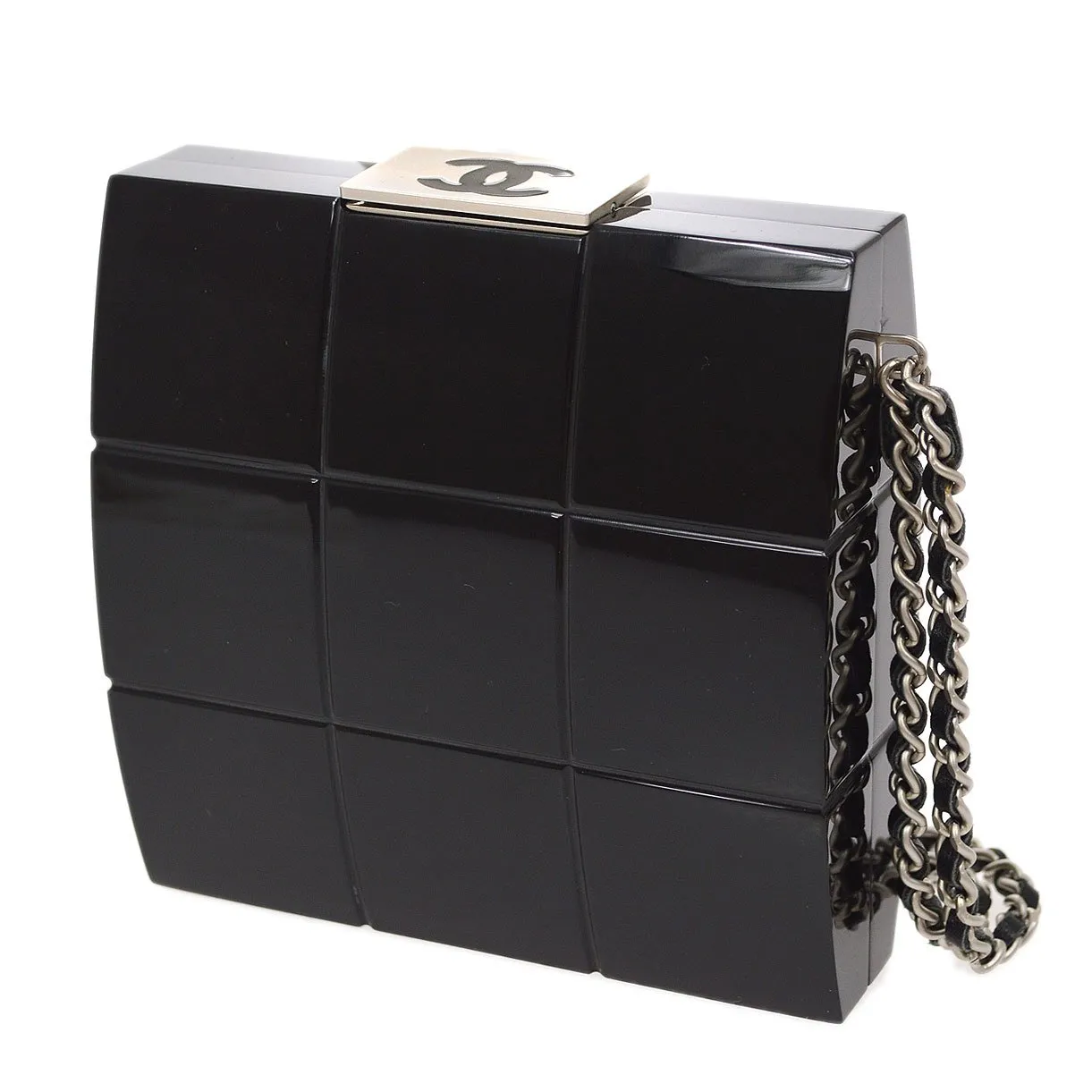 CHANEL 2001-2003 Choco Bar Evening Bag NR13999j