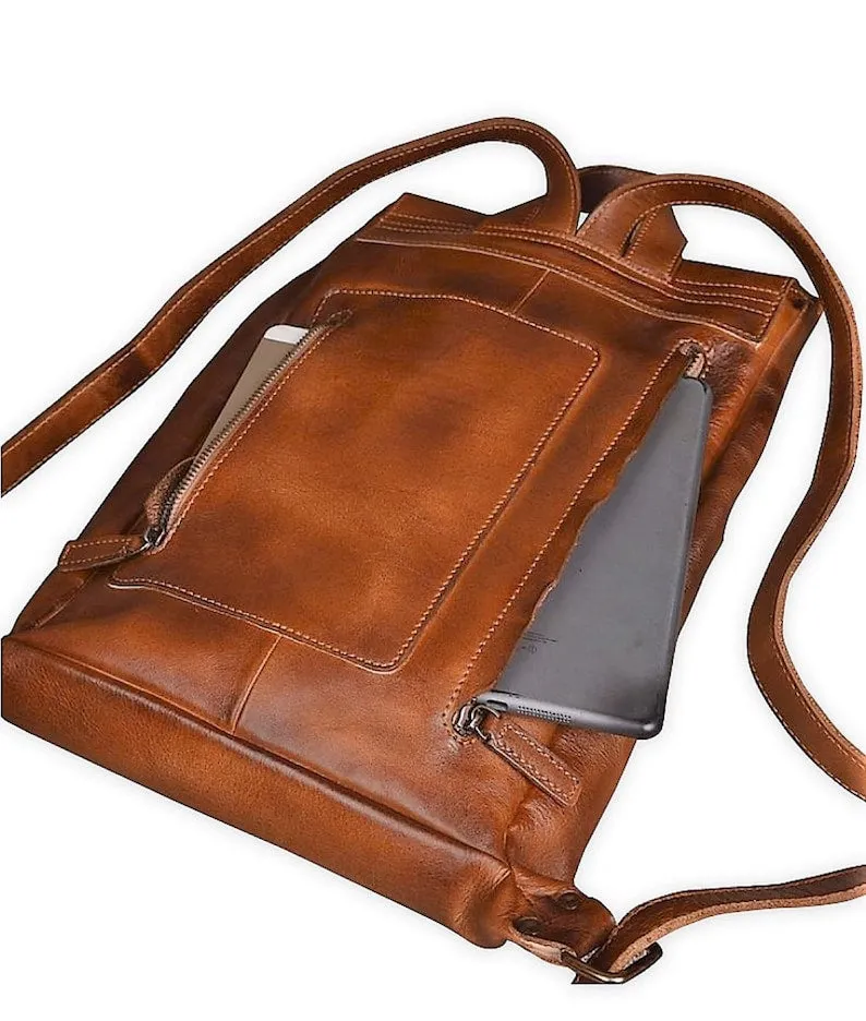 Classic Leather Backpack Women