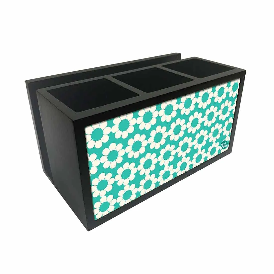 Cutlery Tissue Holder Napkin Stand -  Green Flower