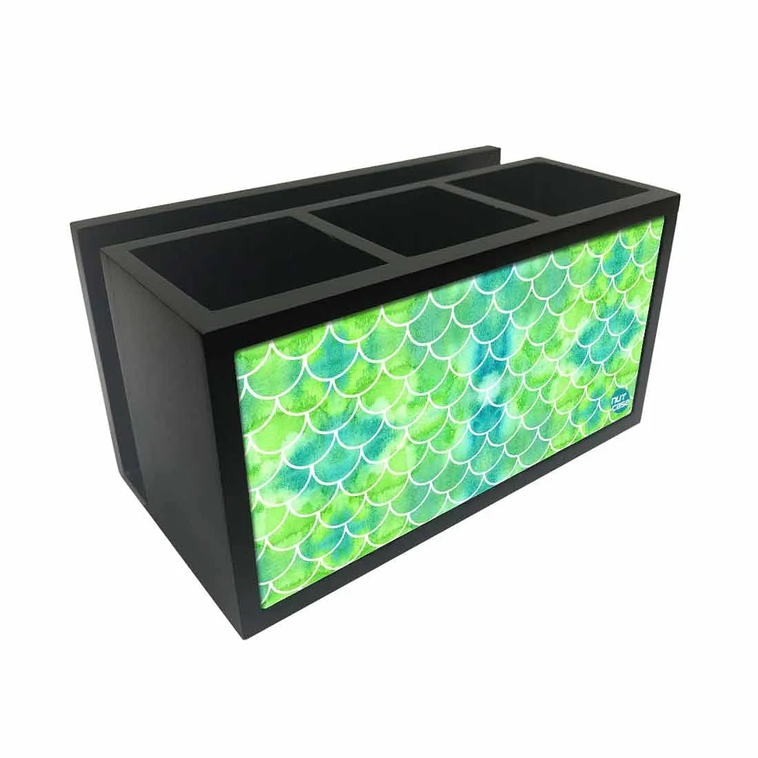 Cutlery Tissue Holder Napkin Stand -  Green Mermaid Watercolor