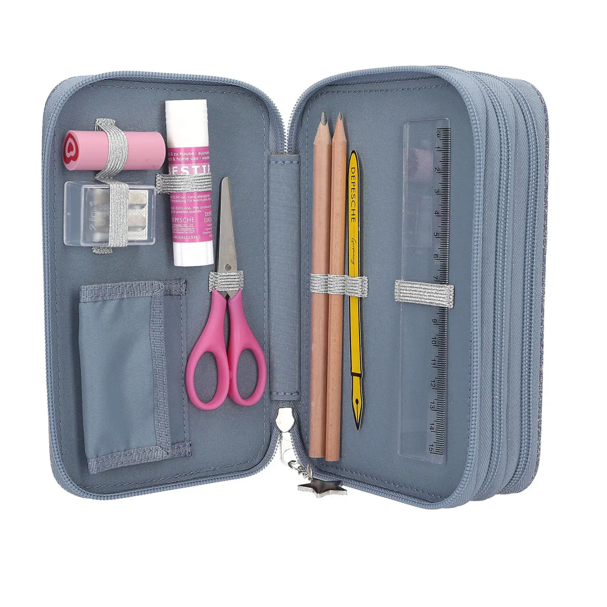 Depesche TOPModel 3-Compartment Pencil Case Wolf