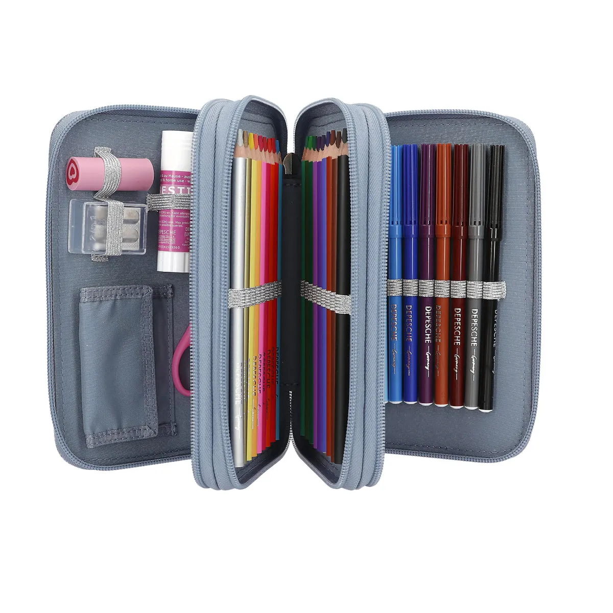 Depesche TOPModel 3-Compartment Pencil Case Wolf
