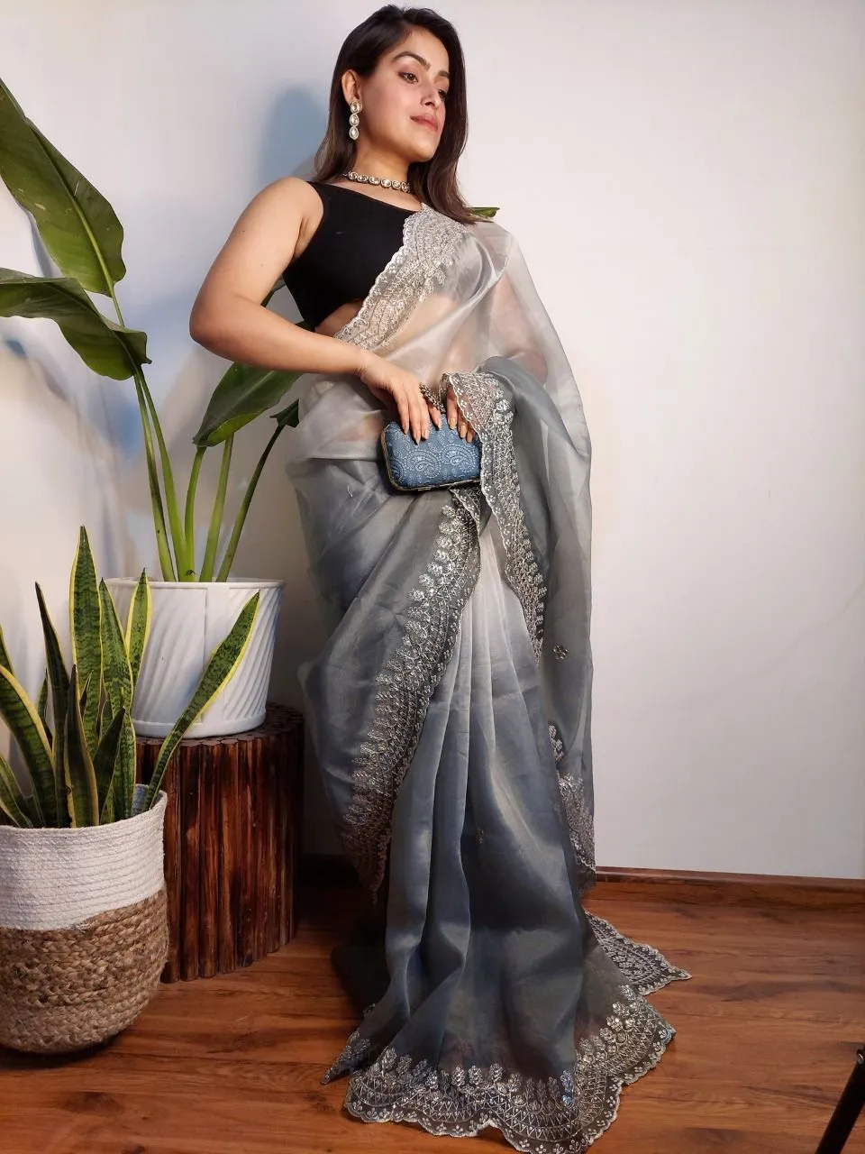 Designer Soft Organza Saree