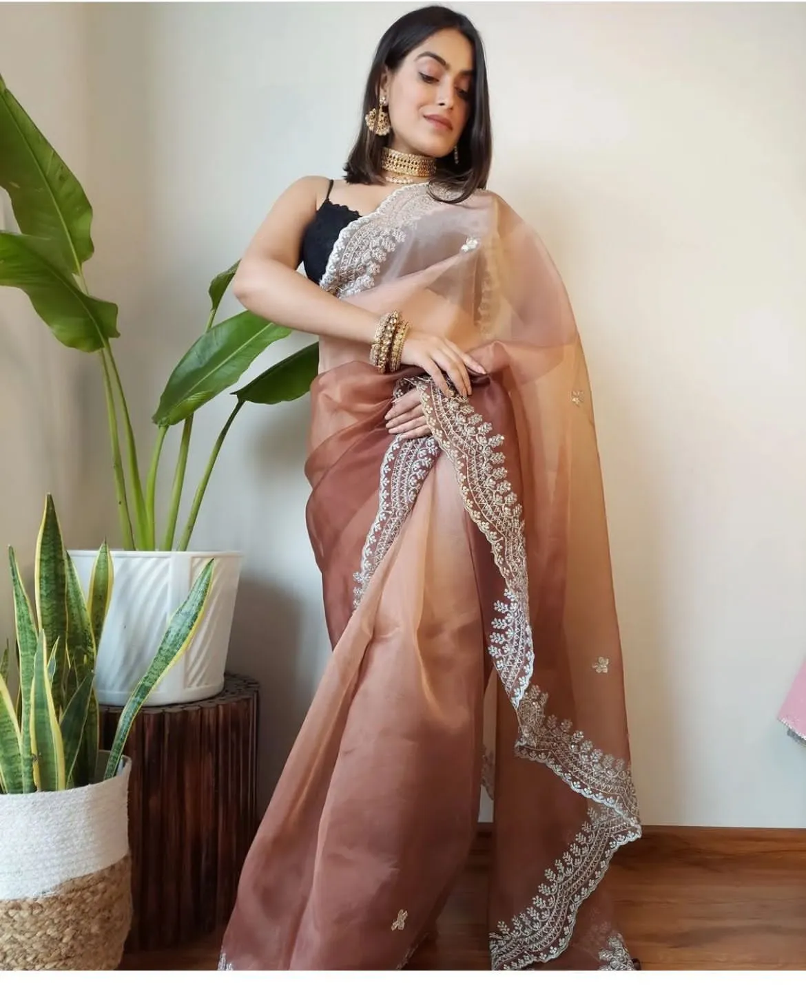 Designer Soft Organza Saree