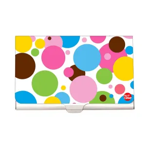 Designer Visiting Card Holder Nutcase - Colorful Polka Dots