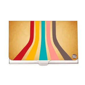 Designer Visiting Card Holder Nutcase - Retro Lines
