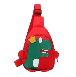 Dino-King Cross Body Bag for Kids - Red