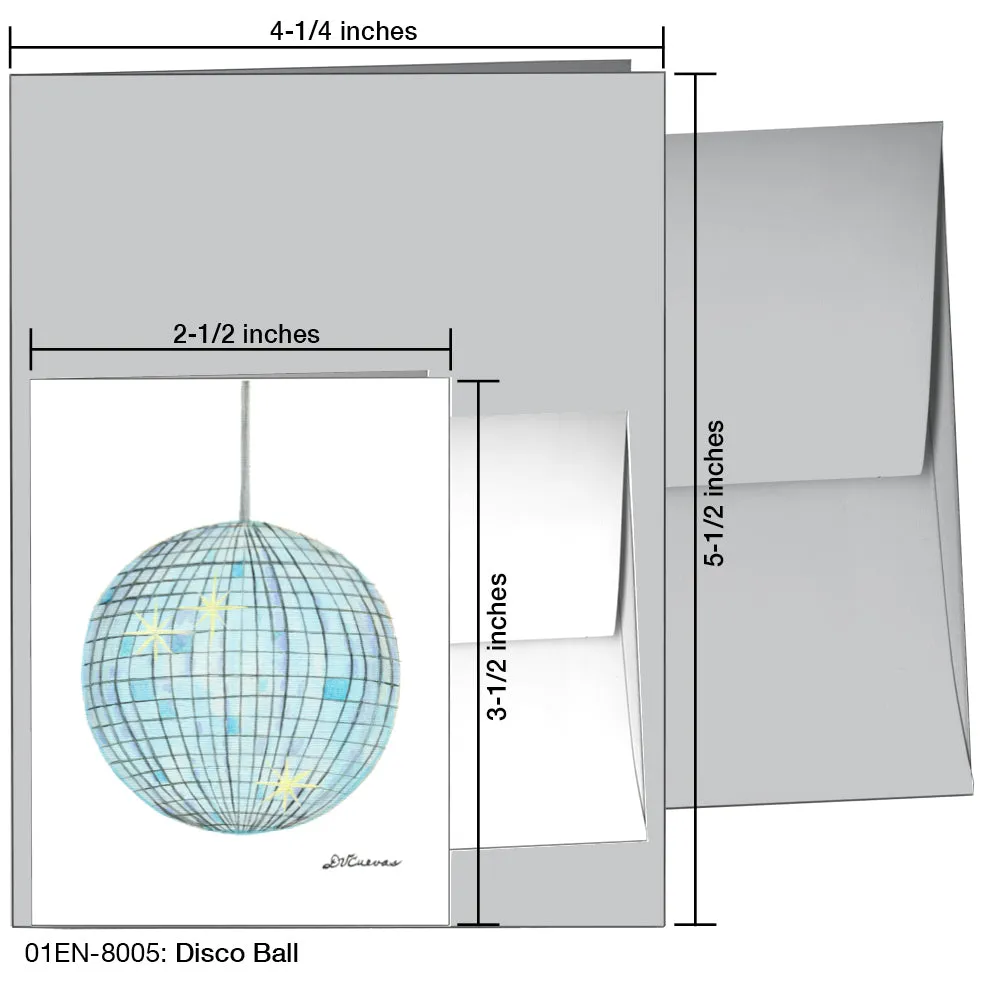 Disco Ball, Greeting Card (8005)