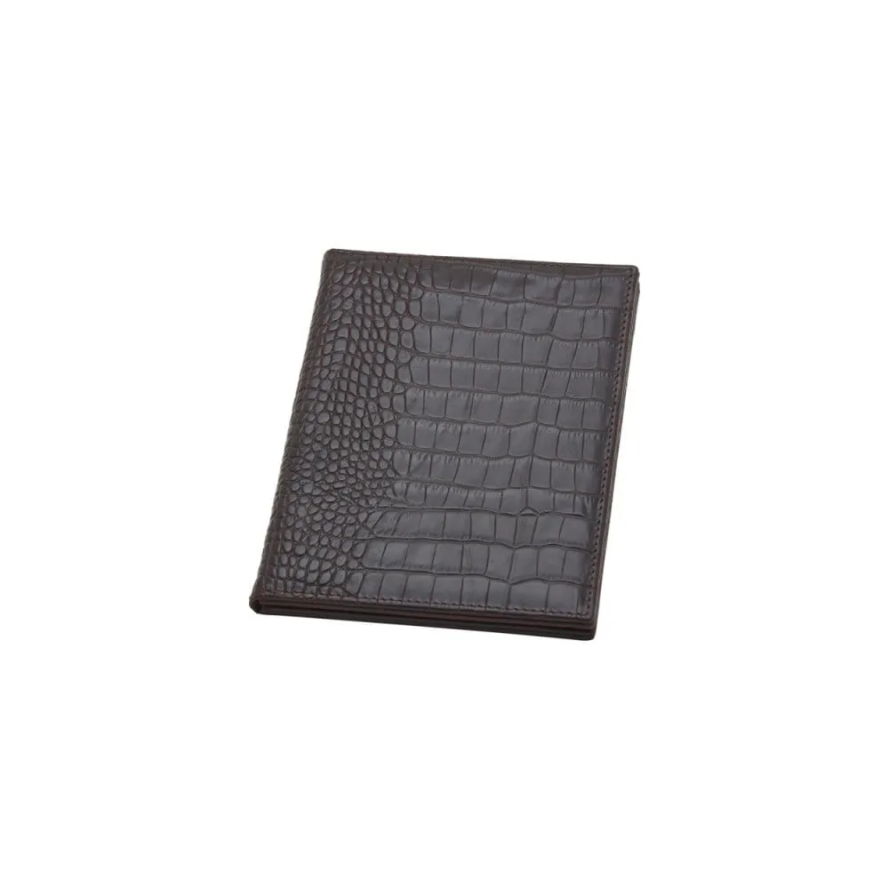 Double Leather Photo Frame 6x4 Inch - Brown Croc