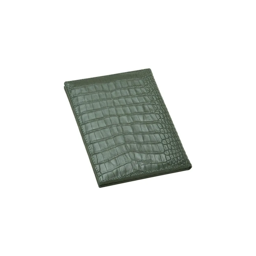 Double Leather Photo Frame 6x4 Inch - Green Croc