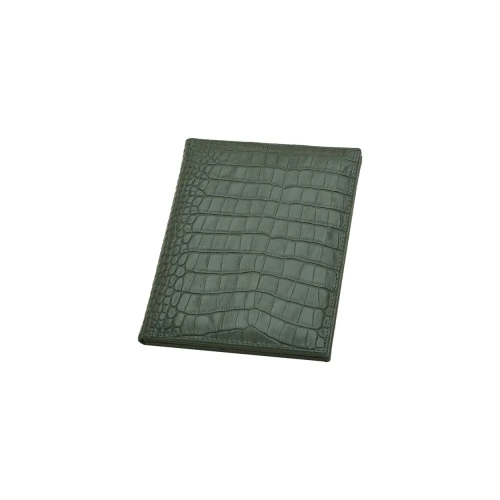 Double Leather Photo Frame 6x4 Inch - Green Croc