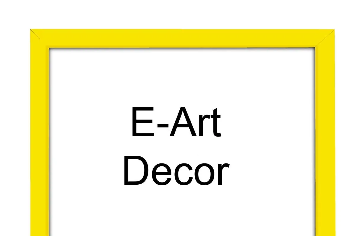 E-Art Synthetic Wood, unbreakable Plexi Glass and Mdf Yellow Color Table Top/Wall Hanging Photo Frames- 4x6 Inch