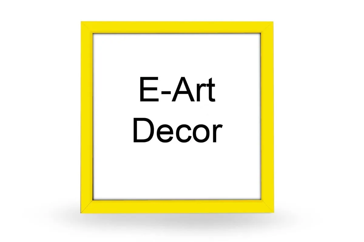 E-Art Synthetic Wood, unbreakable Plexi Glass and Mdf Yellow Color Table Top/Wall Hanging Photo Frames- 4x6 Inch