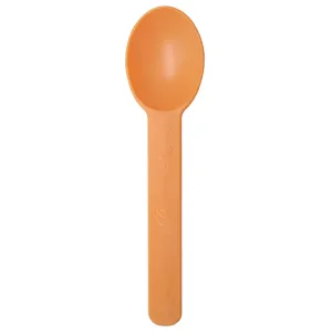 Eco-Friendly Heavy Weight Bio-Based Spoons - Tangerine Orange - 1,000 ct