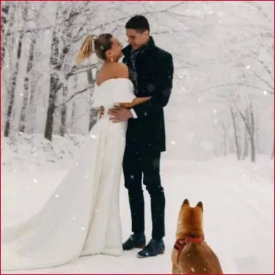 Elegant Satin Off Shoulder Bridal Gown