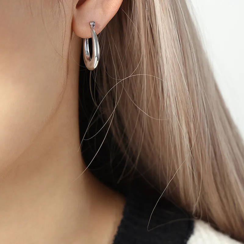 Exquisite Geometric Gold-Plated Earrings with Metal Needles by Planderful Collection