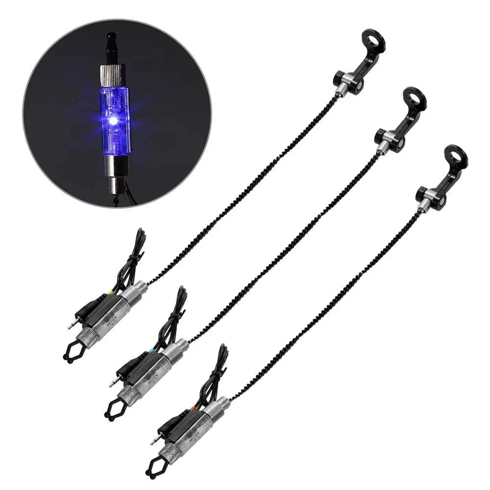 Fishing Bite Alarms Fishing Banksticks Swingers Set Fishing Alarm Kit with Padded Fishing Tool Bag For Outdoor Fishing