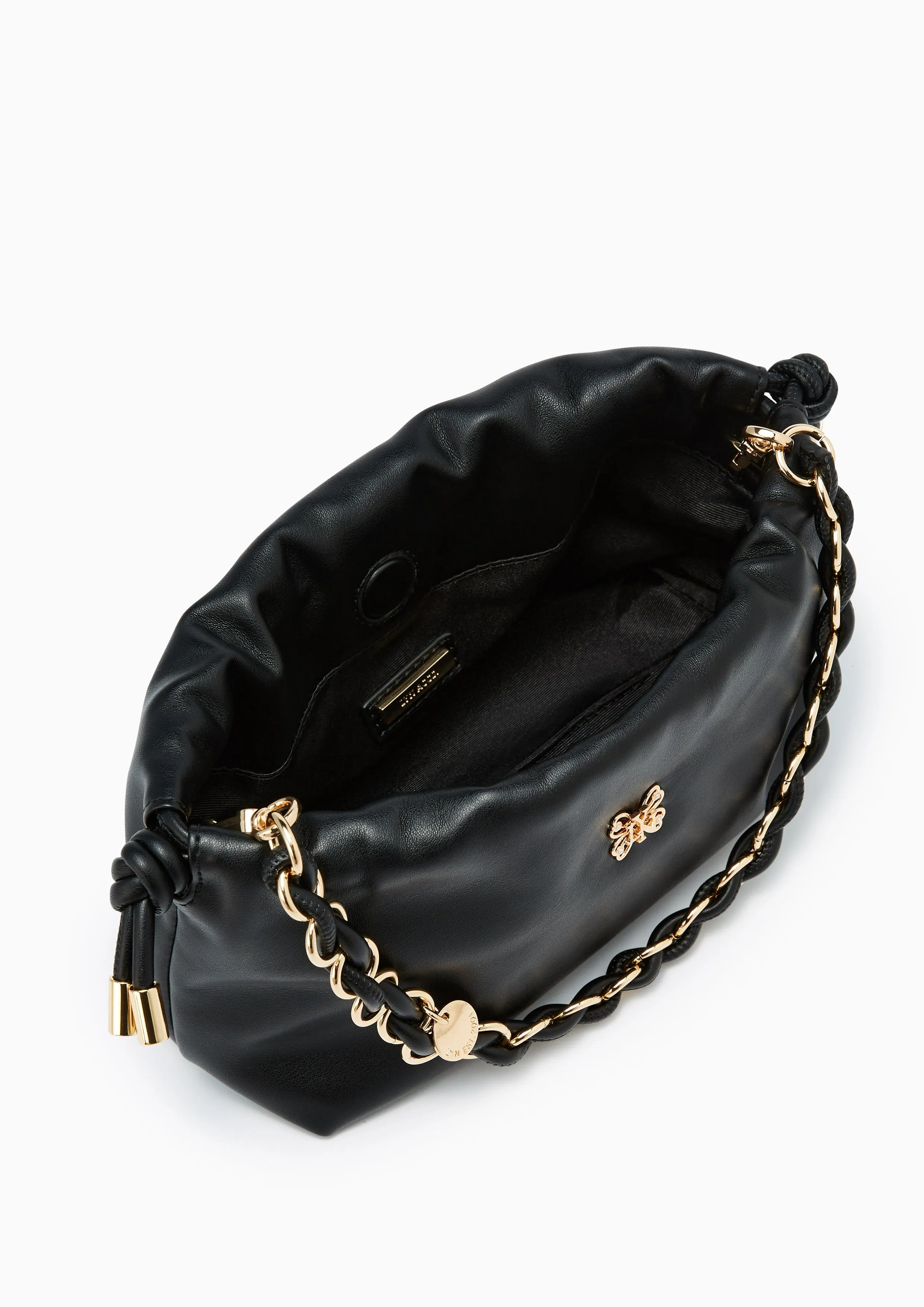 Floaty Drawstring Shoulder Bag Black