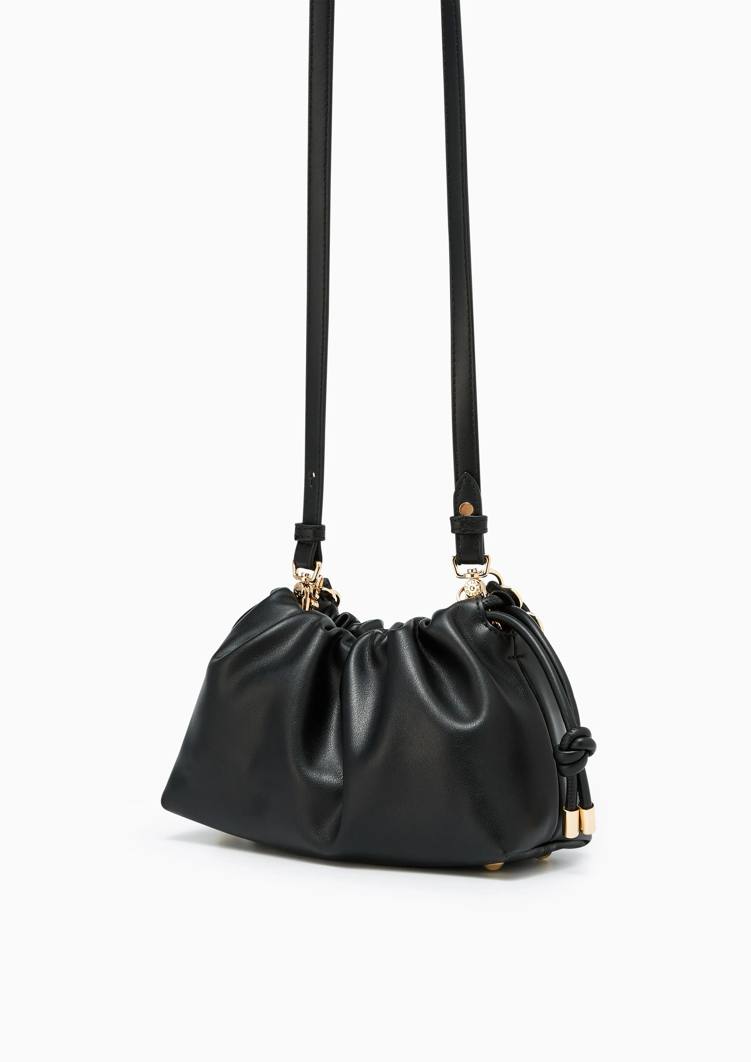 Floaty Drawstring Shoulder Bag Black