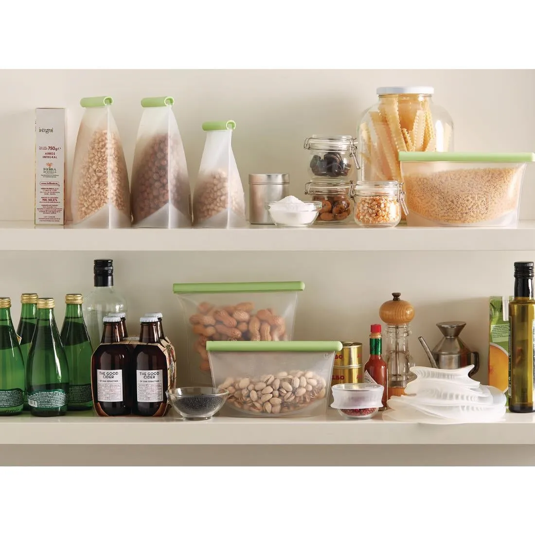 FS290 Lekue Reusable Silicone Food Storage Bag 1.5Ltr