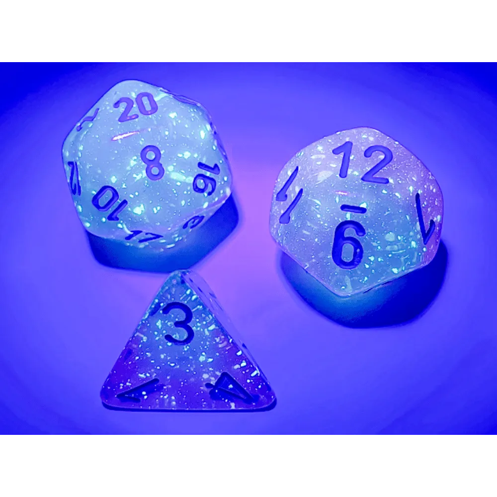 Gemini Polyhedral Gel Green-Pink/blue Luminary 7-Die Set
