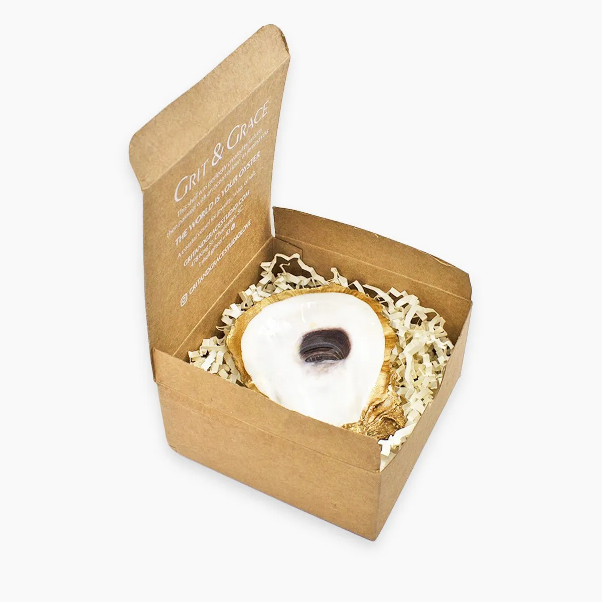Gilded Oyster Jewelry Dish, Natural