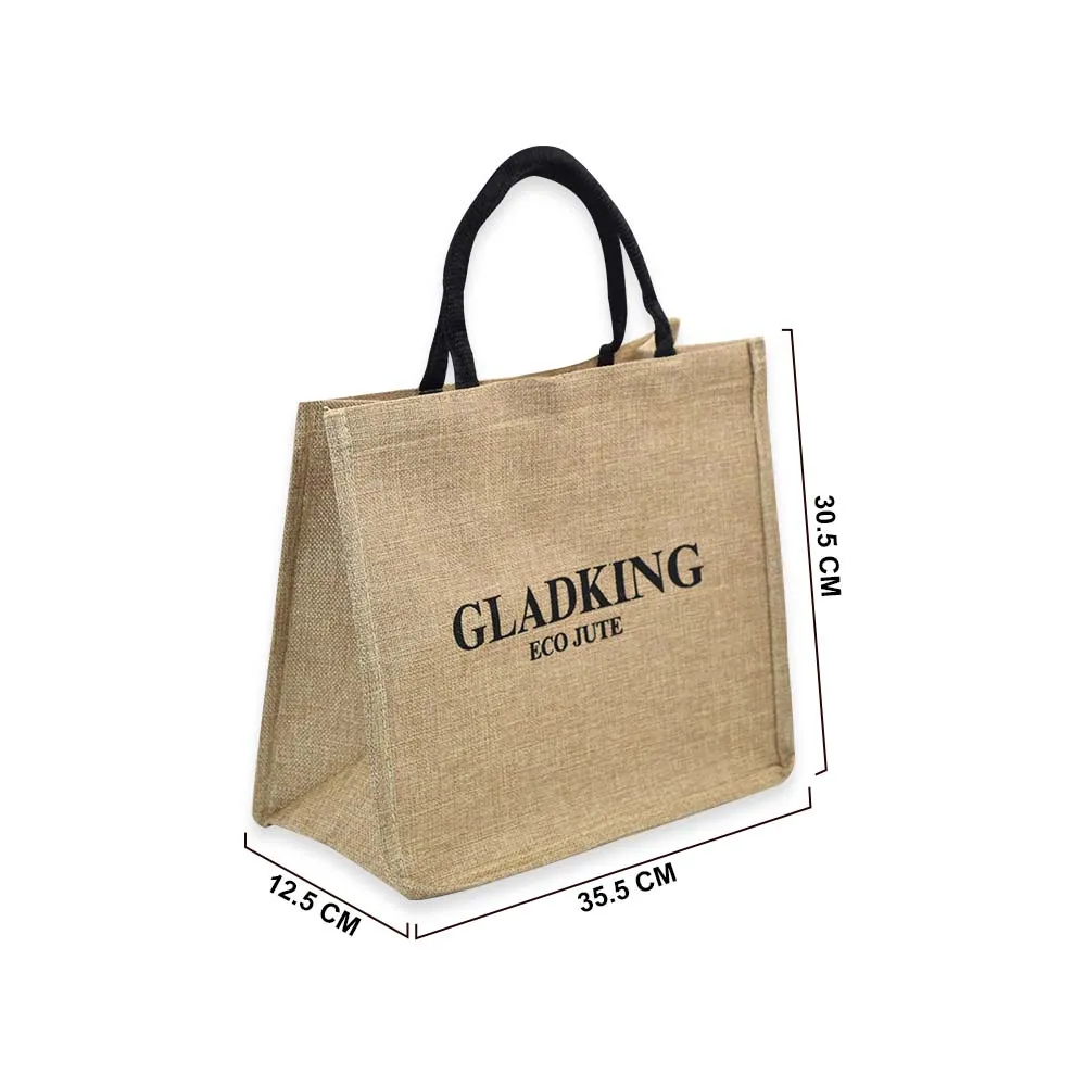 GLADKING ECO JUTE HANDY BAG BROWN