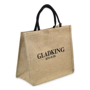 GLADKING ECO JUTE HANDY BAG BROWN