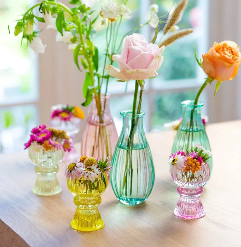 Glass Candle Holder | Pink