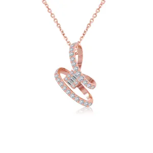Gorgeous Knotted Diamond Pendant