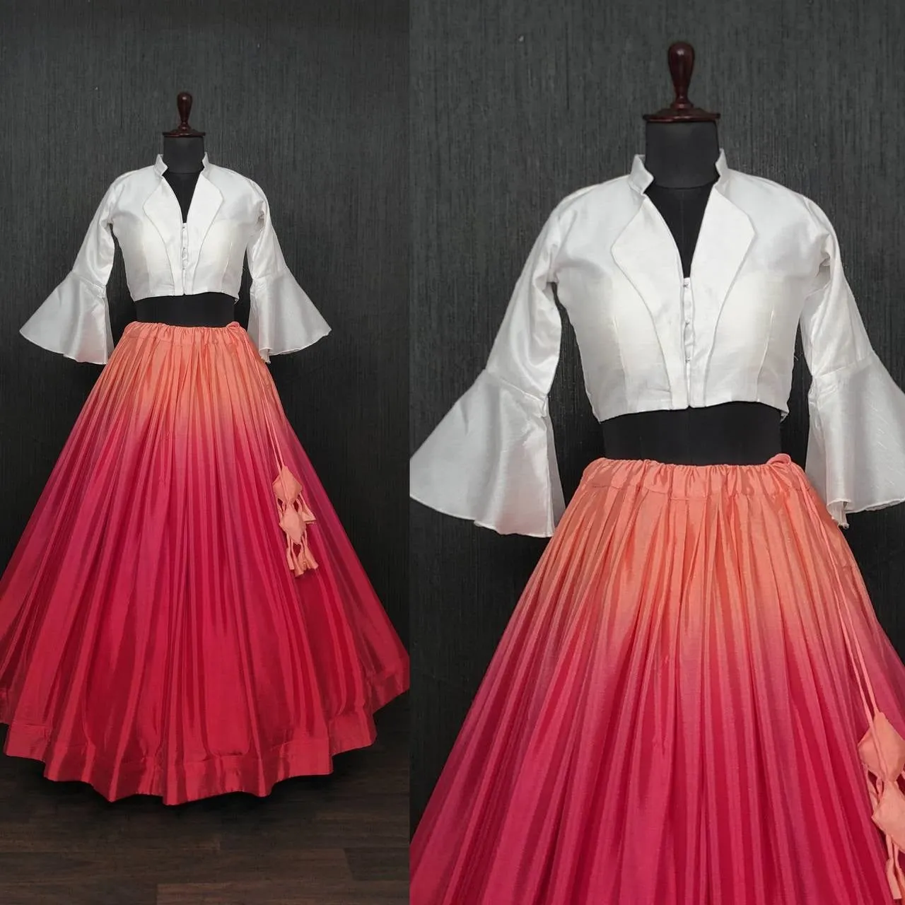 Gorgeous Shaded Lehenga Pink Color With Stylish Blouse