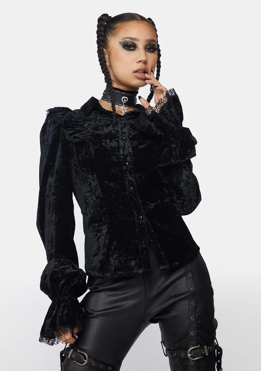 Goth Gorgeous Velvet Top