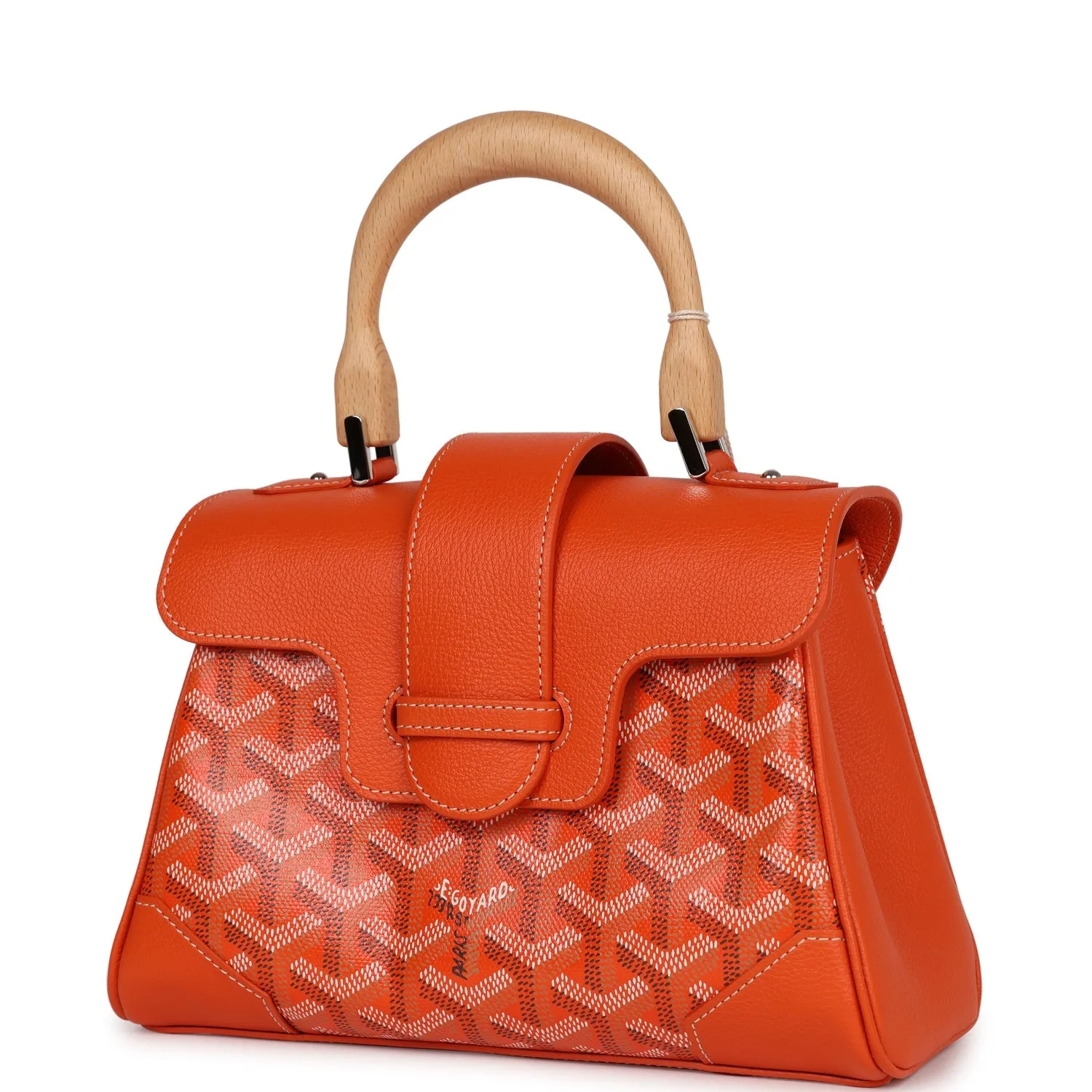 Goyard Saigon Souple Mini Orange Goyardine Palladium Hardware