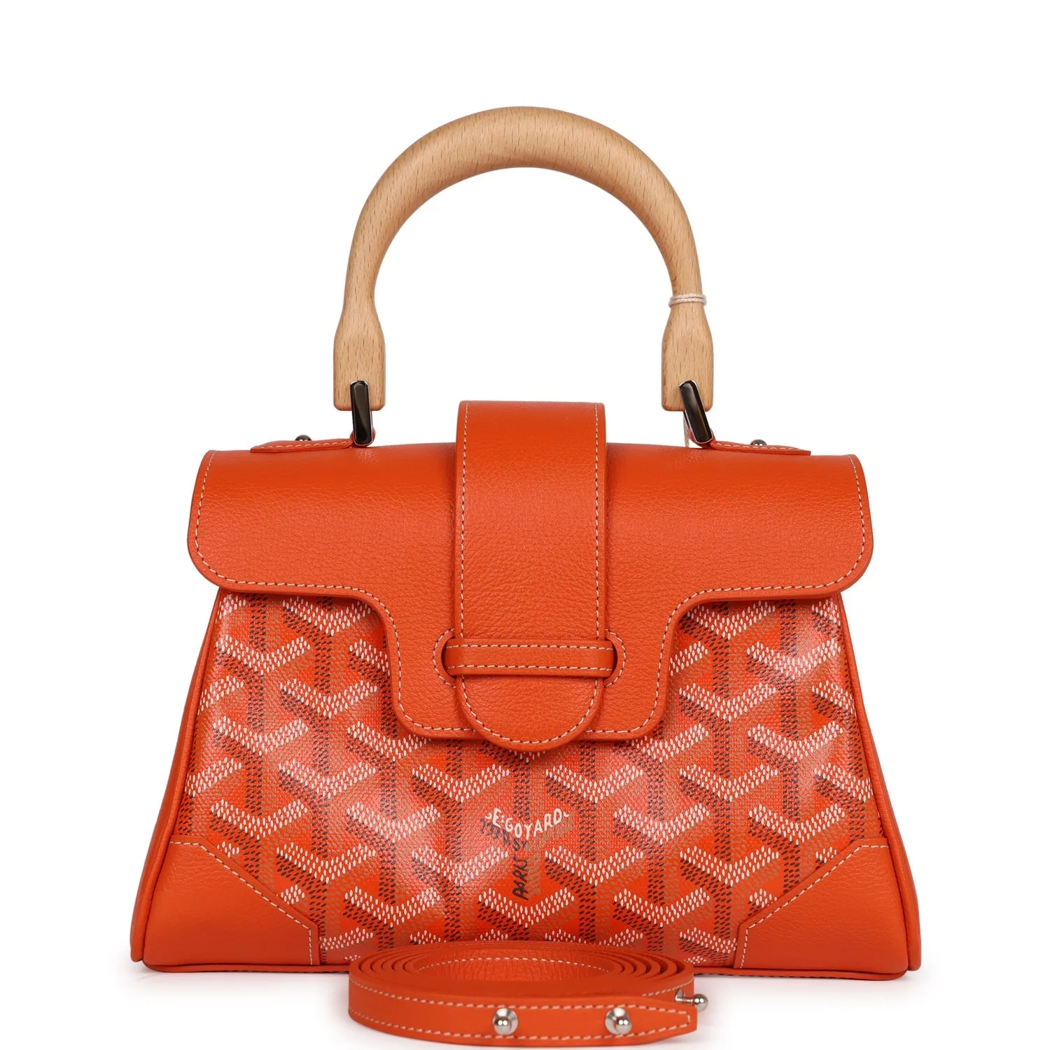Goyard Saigon Souple Mini Orange Goyardine Palladium Hardware