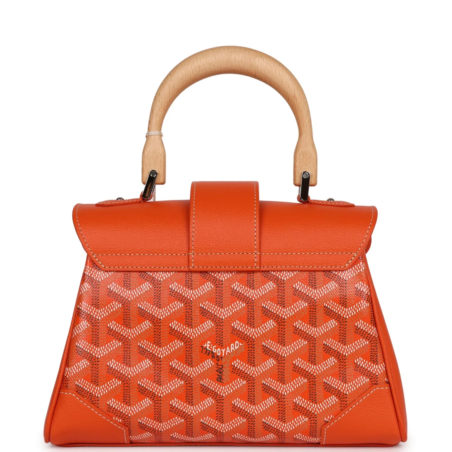 Goyard Saigon Souple Mini Orange Goyardine Palladium Hardware