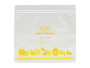 Gusseted Double Zipper Freezer Bags Fresh Fruits 8.66 in x 8.26in x 1.57in