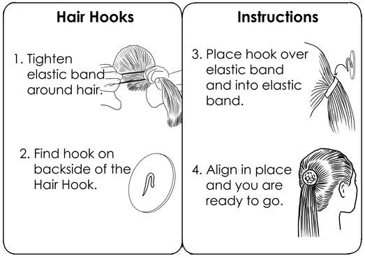Hair Hook Fairy Butterfly - Silver, Ponytail Holder