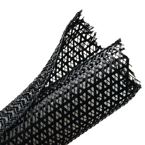HellermannTyton BSPSW100 1 Inch Self-Closing Braided Wrap, Black, Sold By The Foot