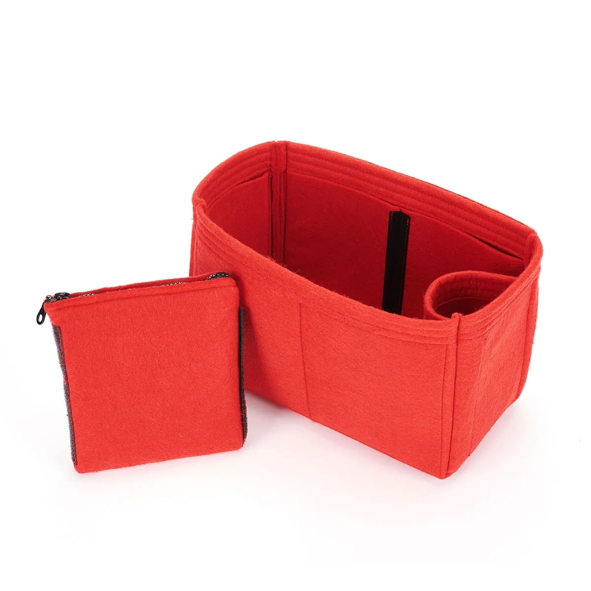 Hermes Garden Party Bag Models Organizer Insert, Bag Organizer with Zipper Middle Pouch and Single Bottle Holder