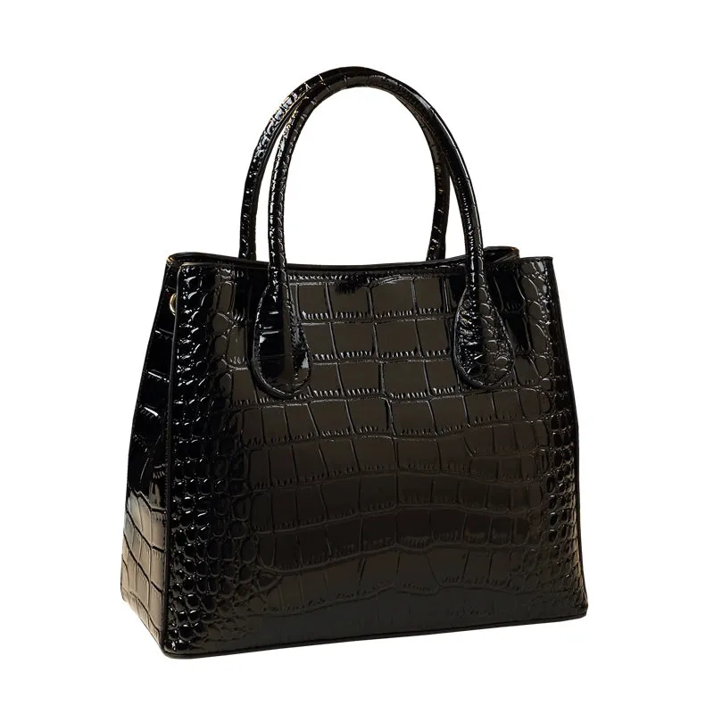 High-End Genuine Leather Crocodile Pattern Women Large Capacity  Bag  Shoulder bag