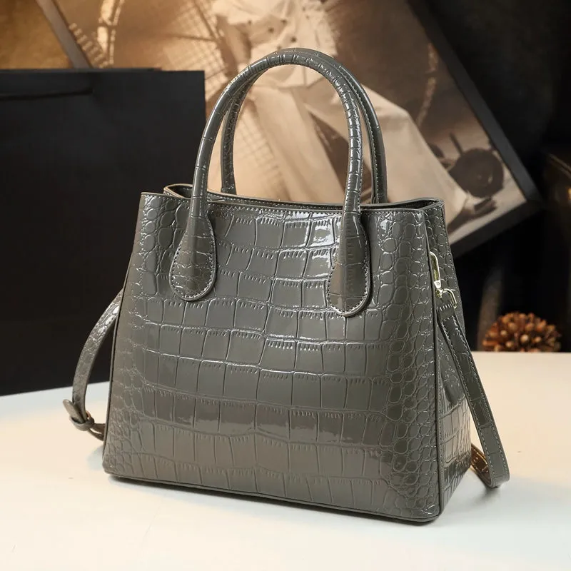 High-End Genuine Leather Crocodile Pattern Women Large Capacity  Bag  Shoulder bag